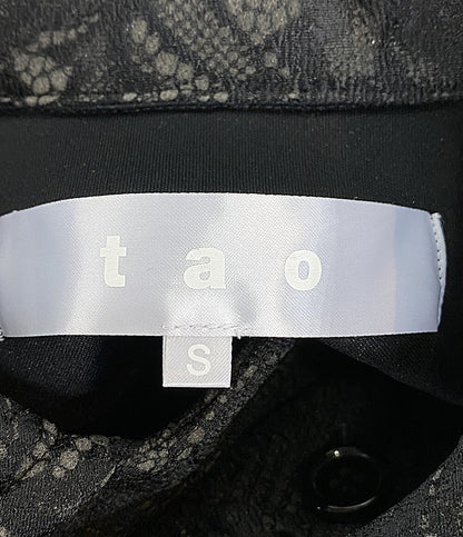 美品 tao タオ 花レースショルダーフリルジャケット 25AW TP-J013 レディース SIZE S