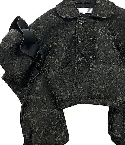 美品 tao タオ 花レースショルダーフリルジャケット 25AW TP-J013 レディース SIZE S