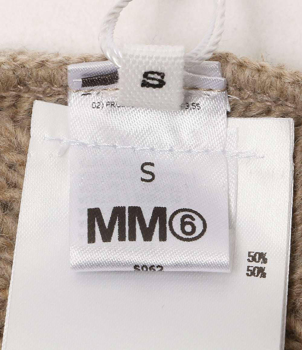 美品 MM6 ロゴプリントローゲージニットキャップ S62TB0001 S18385 レディース SIZE S エムエムシックス