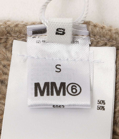 美品 MM6 ロゴプリントローゲージニットキャップ S62TB0001 S18385 レディース SIZE S エムエムシックス