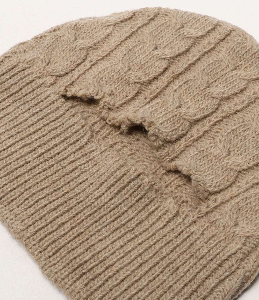 美品 MM6 ロゴプリントローゲージニットキャップ S62TB0001 S18385 レディース SIZE S エムエムシックス