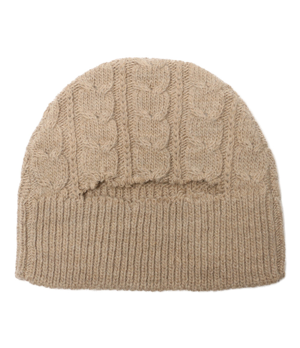 美品 MM6 ロゴプリントローゲージニットキャップ S62TB0001 S18385 レディース SIZE S エムエムシックス