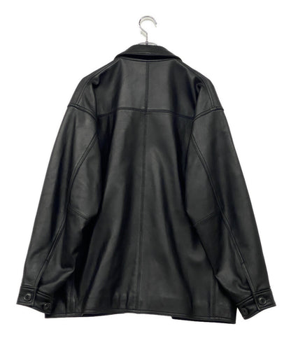 417 EDIFICE フォーワンセブン エディフィス ラムレザー カーコート メンズ SIZE M
