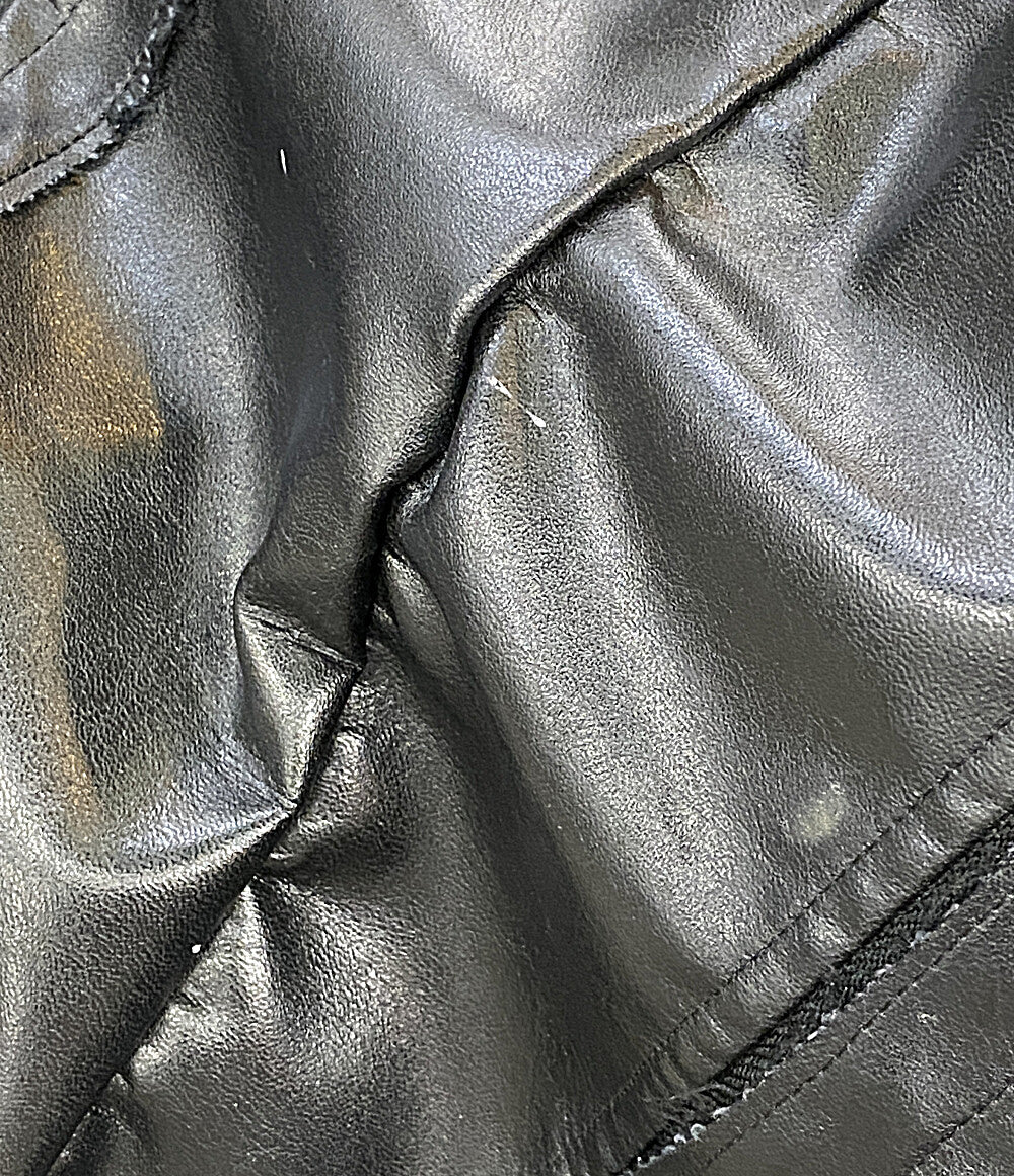 JUNYA WATANABE フェイクレザー再構築ライダースジャケット 22AW JJ-J037 レディース SIZE S ジュンヤワタナベ