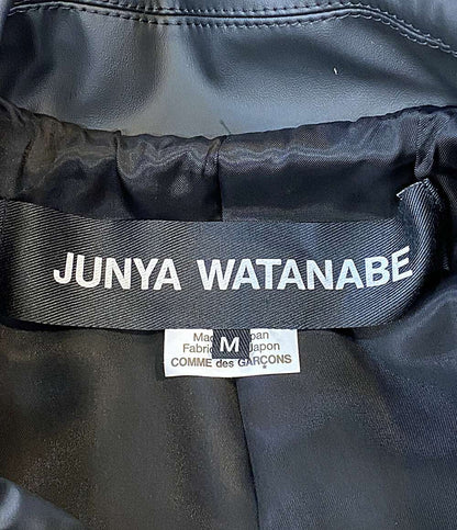 美品 JUNYA WATANABE フェイクレザートレンチコート 25AW JP-C003 レディース SIZE M ジュンヤワタナベマン