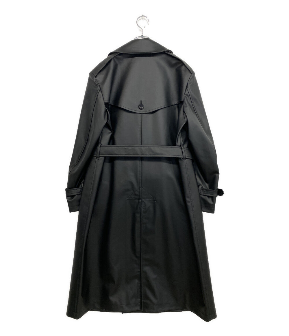 美品 JUNYA WATANABE フェイクレザートレンチコート 25AW JP-C003 レディース SIZE M ジュンヤワタナベマン