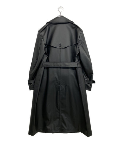 美品 JUNYA WATANABE フェイクレザートレンチコート 25AW JP-C003 レディース SIZE M ジュンヤワタナベマン