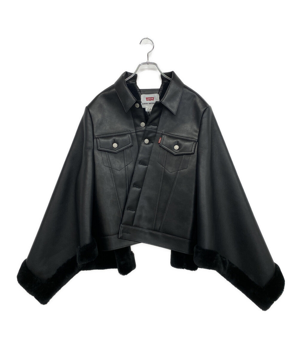 JUNYA WATANABE×LEVI'S リーバイス フェイクレザームートンポンチョ 25AW JP-J201 レディース SIZE S ジュンヤワタナベ