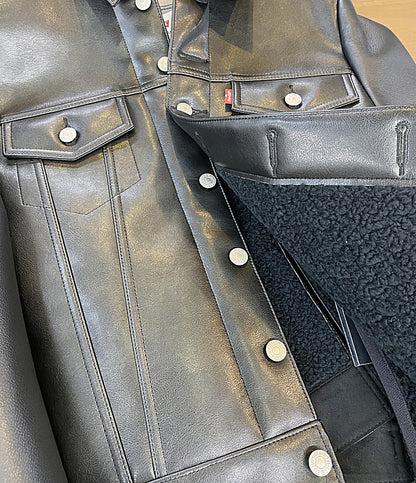 JUNYA WATANABE×LEVI'S リーバイス フェイクレザームートンポンチョ 25AW JP-J201 レディース SIZE S ジュンヤワタナベ