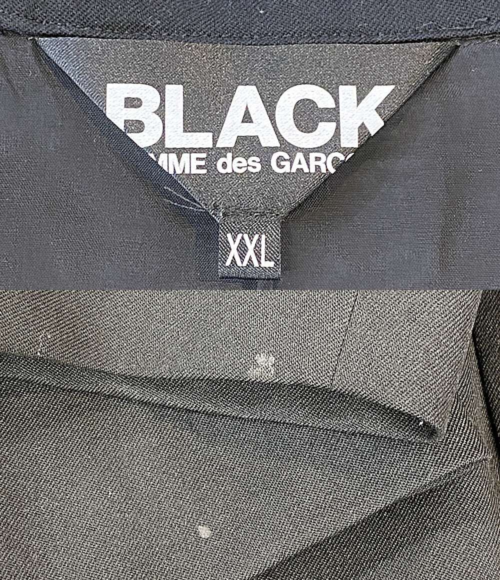 BLACK COMME des GARCONS テーラードジャケット ウールギャバジンフードジャケット 25AW 1P-J007 メンズ SIZE XXL ブラックコムデギャルソン