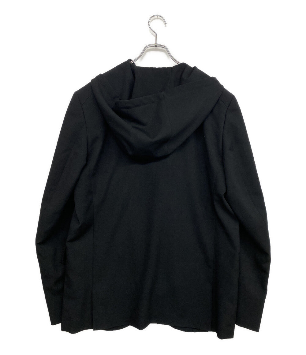 BLACK COMME des GARCONS テーラードジャケット ウールギャバジンフードジャケット 25AW 1P-J007 メンズ SIZE XXL ブラックコムデギャルソン