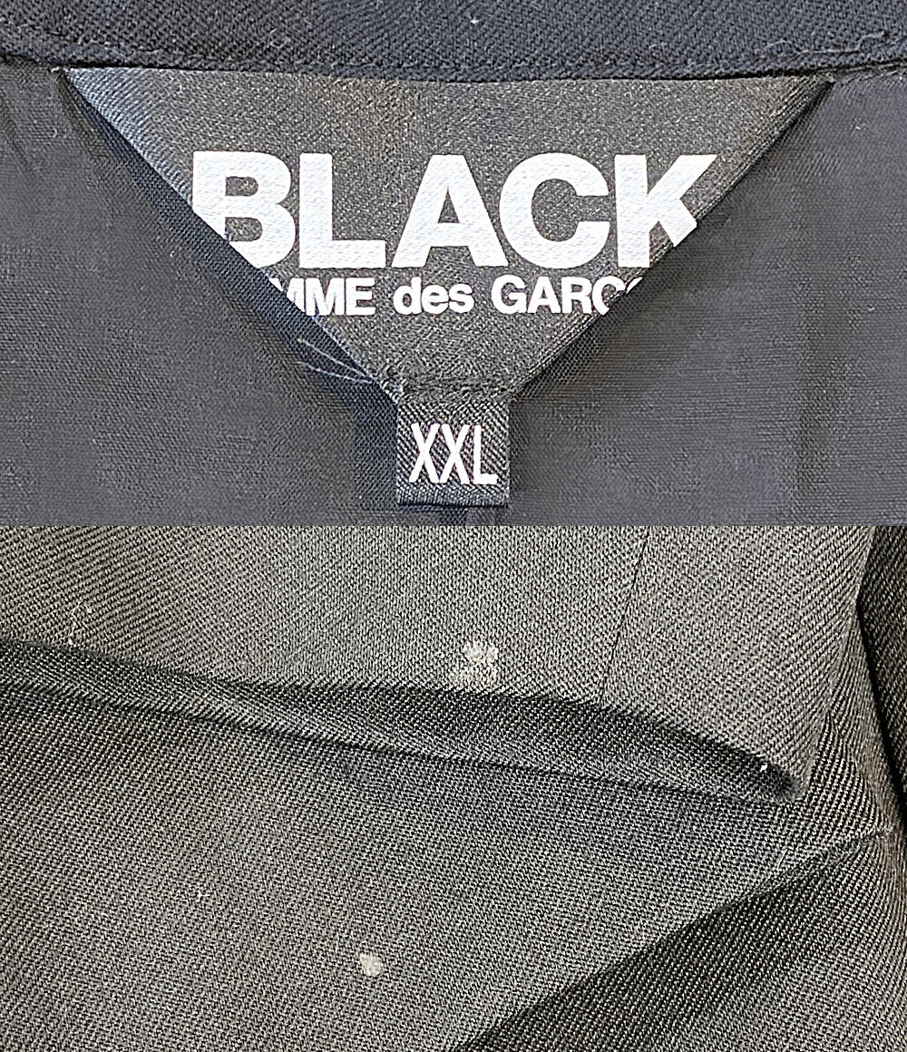 BLACK COMME des GARCONS テーラードジャケット ウールギャバジンフードジャケット 25AW 1P-J007 メンズ SIZE XXL ブラックコムデギャルソン