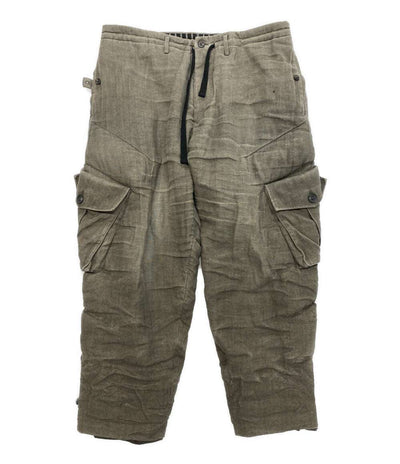 YOHJI YAMAMOTO POUR HOMME パンツ SILK LINEN POCKET DETAIL PADDED PANTS 25AW HL-P27-808 メンズ SIZE 3 ヨウジヤマモトプールオム