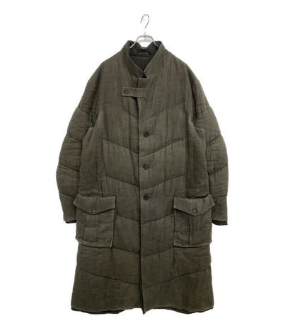 YOHJI YAMAMOTO POUR HOMME コート SILK LINEN 3B DIAGONAL PADDED LONG JKT 25AW HL-J21-808 メンズ SIZE 4 ヨウジヤマモトプールオム