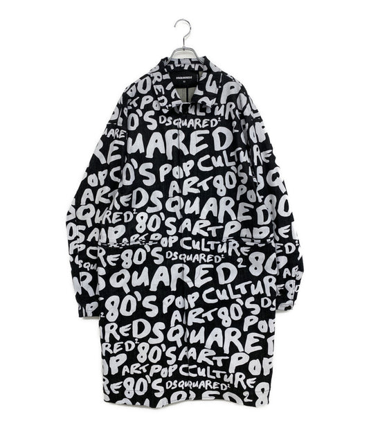 美品 DSQUARED2 デニムコート 80's ポップロゴ 24SS S74AH0110 メンズ SIZE 52 ディースクエアード
