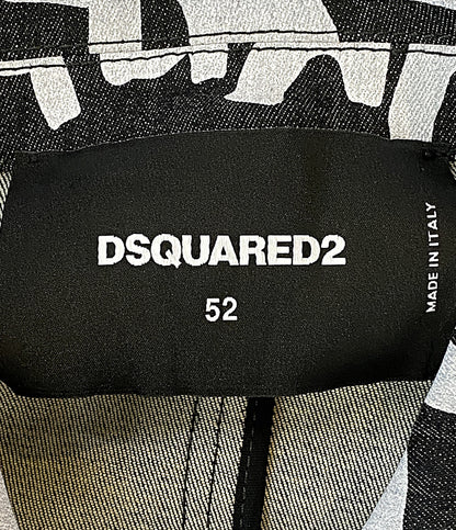 美品 DSQUARED2 デニムコート 80's ポップロゴ 24SS S74AH0110 メンズ SIZE 52 ディースクエアード