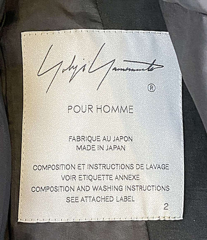 YOHJI YAMAMOTO POUR HOMME テーラードジャケット TA TUXEDO BUTTON DETAIL JACKET 25SS HP-J33-500 メンズ SIZE 2 ヨウジヤマモトプールオム