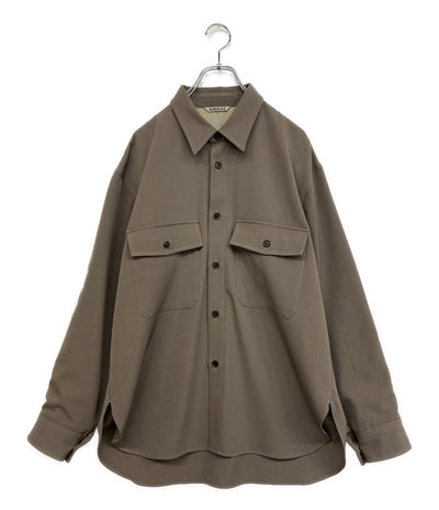AURALEE シャツジャケット WOOL MAX GABAGINE SHIRT A9AS03MX メンズ SIZE 4 オーラリー