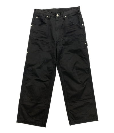 COMME des GARCONS HOMME PLUS パンツ ロゴタブ 製品染めコットン 1タック ワイドパンツ 23SS HK-P022 メンズ SIZE XS コムデギャルソンオムプリュス