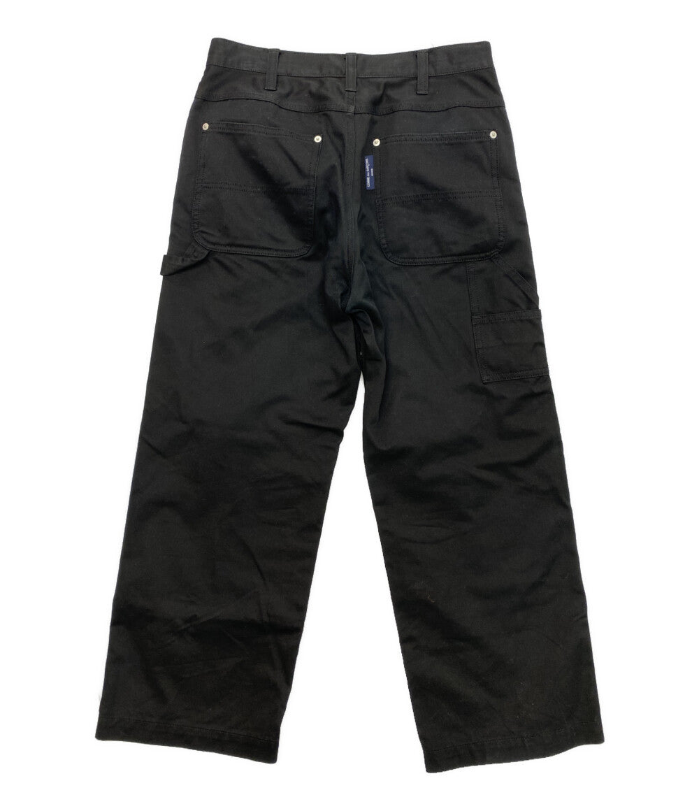 COMME des GARCONS HOMME PLUS パンツ ロゴタブ 製品染めコットン 1タック ワイドパンツ 23SS HK-P022 メンズ SIZE XS コムデギャルソンオムプリュス