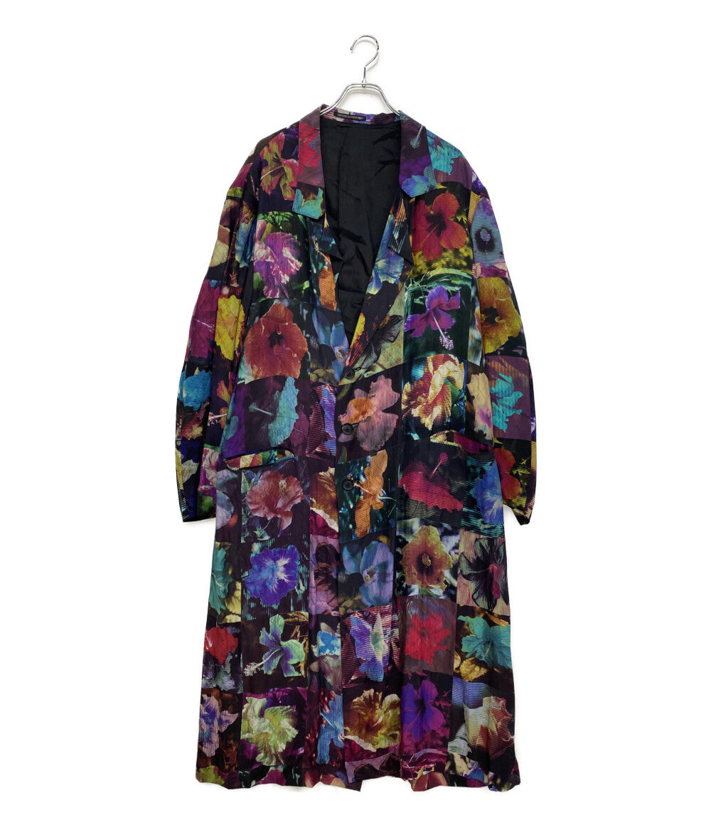 YOHJI YAMAMOTO POUR HOMME コート 花図鑑 シルクロングコート 22SS HG-J52-435 メンズ SIZE 2 ヨウジヤマモトプールオム
