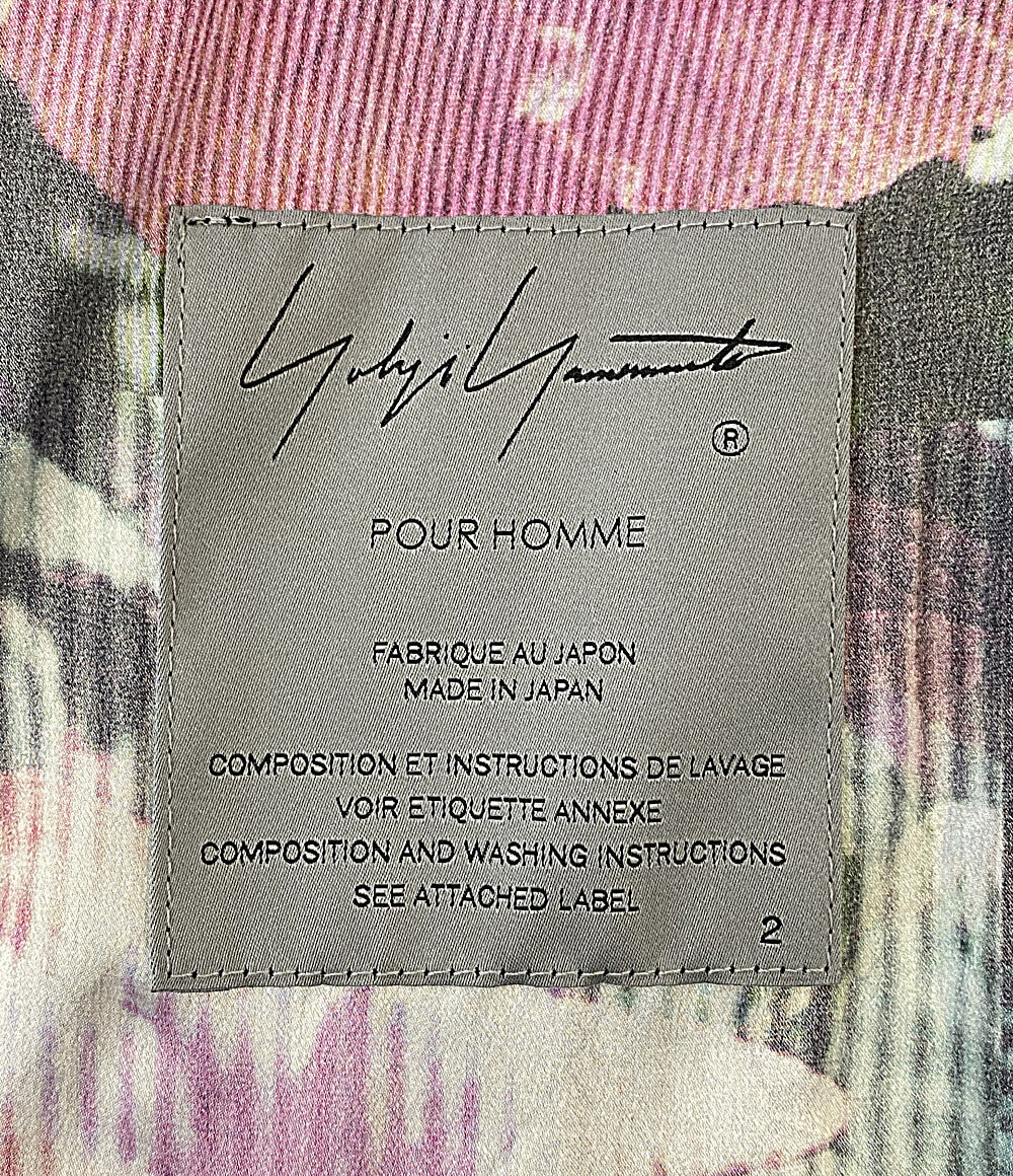 YOHJI YAMAMOTO POUR HOMME コート 花図鑑 シルクロングコート 22SS HG-J52-435 メンズ SIZE 2 ヨウジヤマモトプールオム