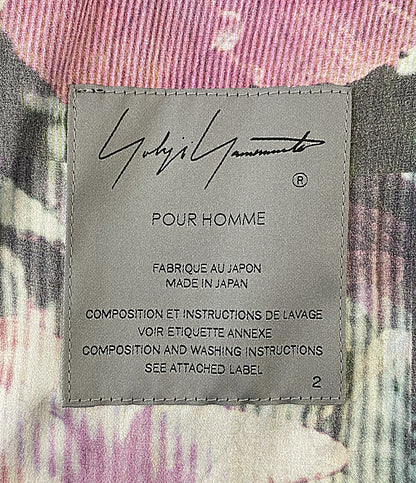 YOHJI YAMAMOTO POUR HOMME コート 花図鑑 シルクロングコート 22SS HG-J52-435 メンズ SIZE 2 ヨウジヤマモトプールオム
