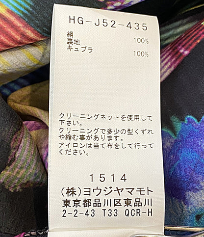 YOHJI YAMAMOTO POUR HOMME コート 花図鑑 シルクロングコート 22SS HG-J52-435 メンズ SIZE 2 ヨウジヤマモトプールオム