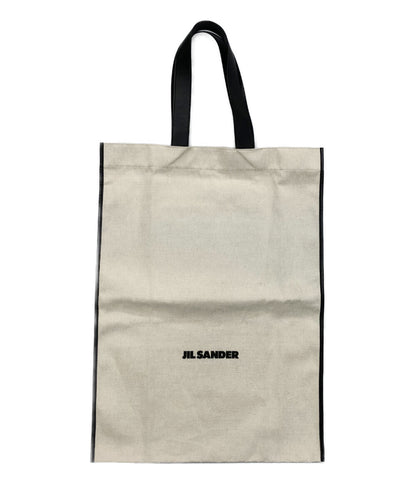 美品 JIL SANDER トートバッグ FLAT SHOPPER アイボリー メンズ ジルサンダー