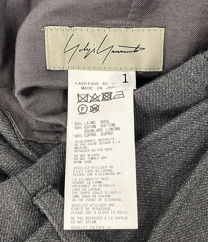 美品 YOHJI YAMAMOTO FEMME パンツ W C TWILL WASHER 2TUCKS PANTS 24AW FO-P03-120 レディース SIZE 1 ヨウジヤマモトファム