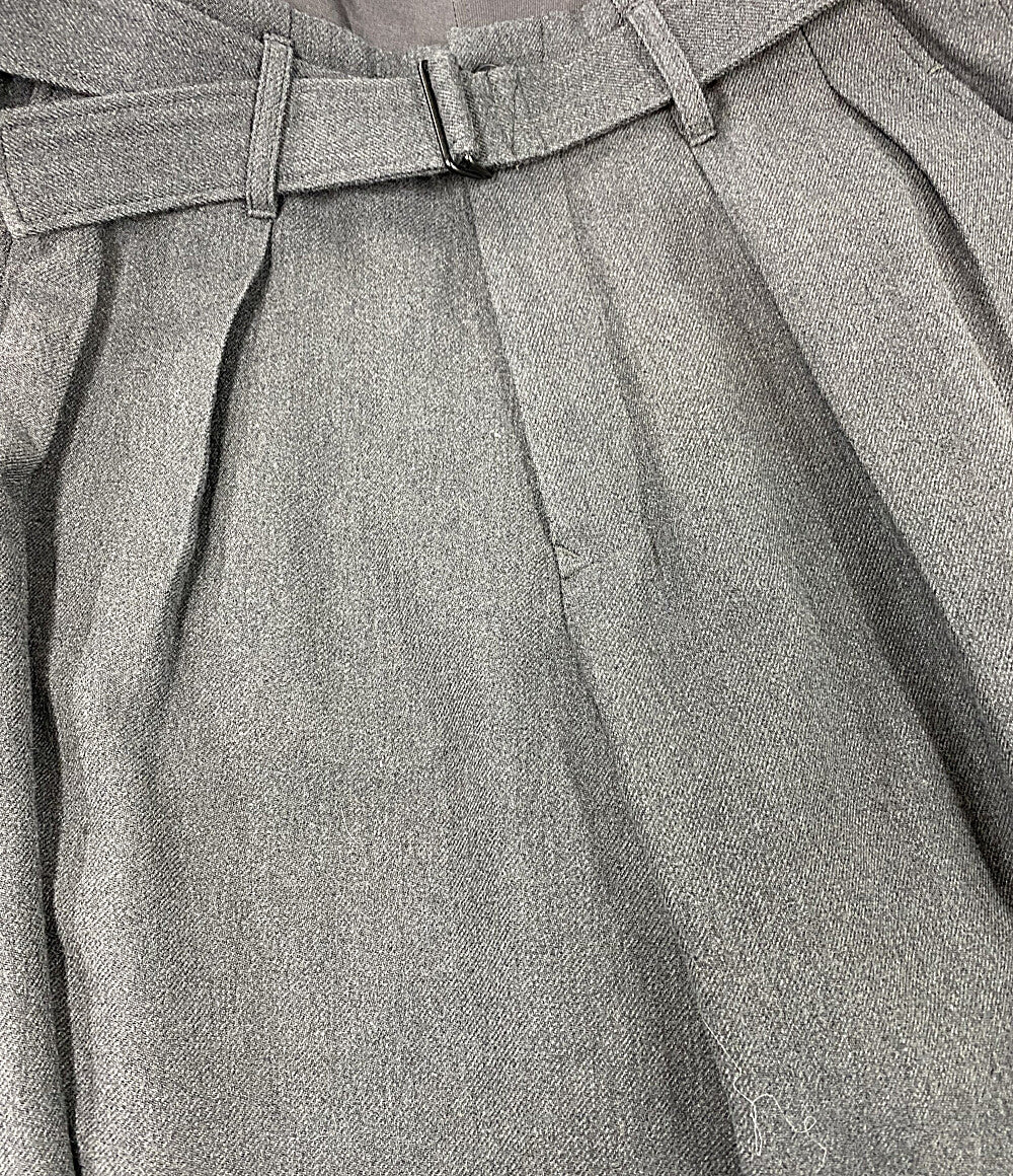 美品 YOHJI YAMAMOTO FEMME パンツ W C TWILL WASHER 2TUCKS PANTS 24AW FO-P03-120 レディース SIZE 1 ヨウジヤマモトファム