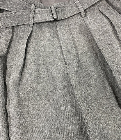 美品 YOHJI YAMAMOTO FEMME パンツ W C TWILL WASHER 2TUCKS PANTS 24AW FO-P03-120 レディース SIZE 1 ヨウジヤマモトファム