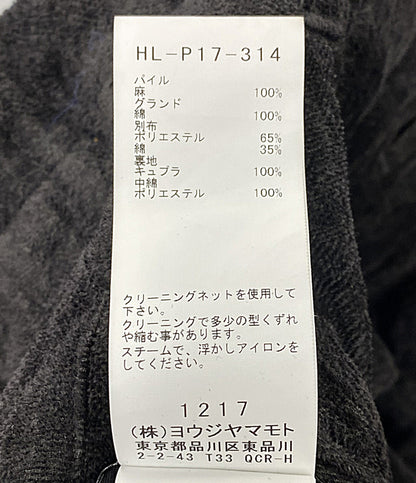 YOHJI YAMAMOTO POUR HOMME パンツ INEN VELVET TAB DETAIL PADDED PANTS 25AW HL-P17-314 メンズ SIZE 2 ヨウジヤマモトプールオム