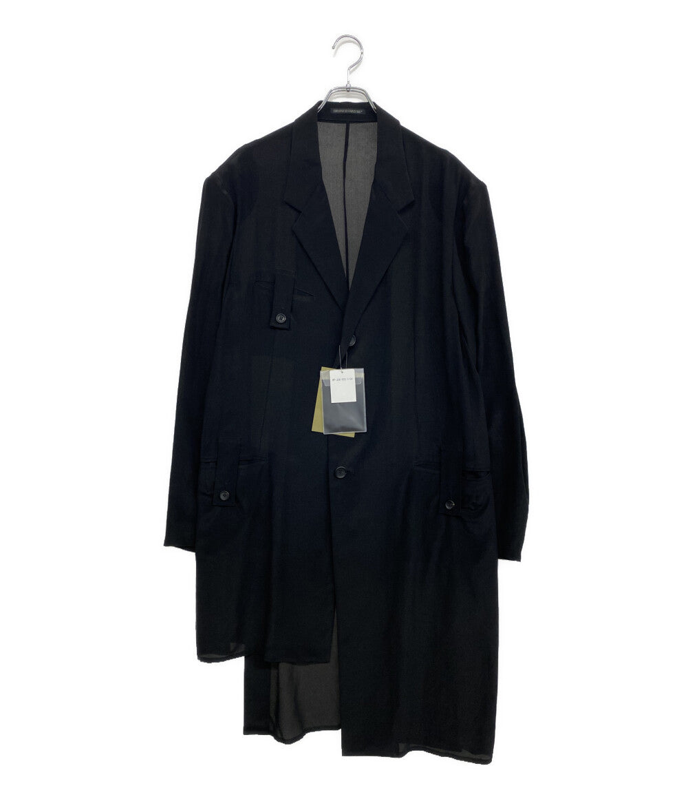 YOHJI YAMAMOTO POUR HOMME ジャケット 12M SILK DECINE TAB LONG JACKET 25SS HP-J36-502 メンズ SIZE 4 ヨウジヤマモトプールオム