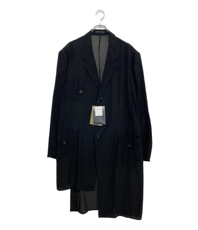 YOHJI YAMAMOTO POUR HOMME ジャケット 12M SILK DECINE TAB LONG JACKET 25SS HP-J36-502 メンズ SIZE 4 ヨウジヤマモトプールオム
