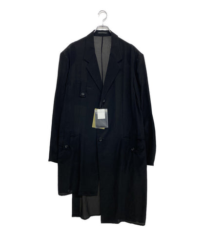 YOHJI YAMAMOTO POUR HOMME ジャケット 12M SILK DECINE TAB LONG JACKET 25SS HP-J36-502 メンズ SIZE 4 ヨウジヤマモトプールオム