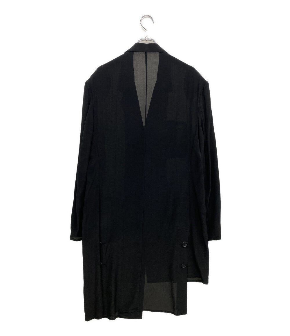 YOHJI YAMAMOTO POUR HOMME ジャケット 12M SILK DECINE TAB LONG JACKET 25SS HP-J36-502 メンズ SIZE 4 ヨウジヤマモトプールオム