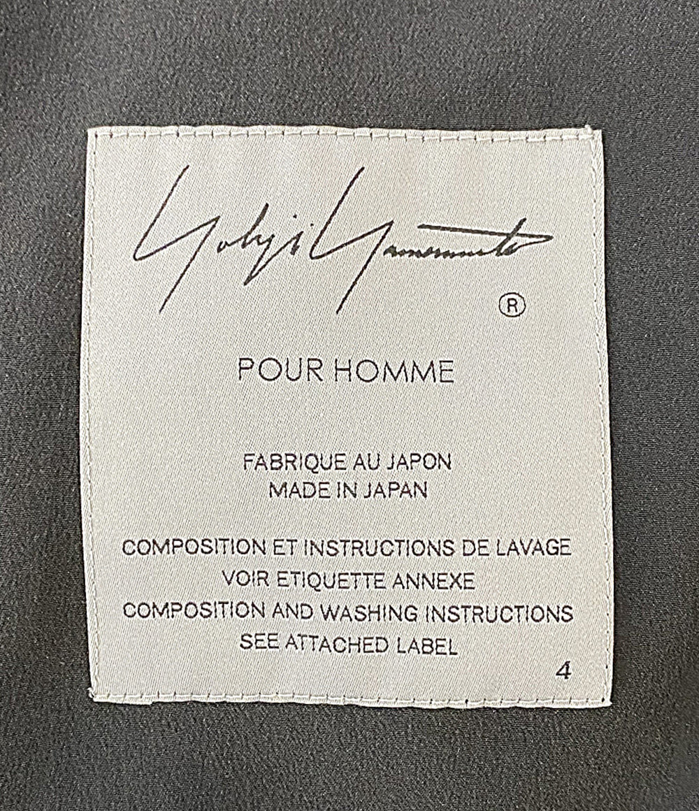 YOHJI YAMAMOTO POUR HOMME ジャケット 12M SILK DECINE TAB LONG JACKET 25SS HP-J36-502 メンズ SIZE 4 ヨウジヤマモトプールオム