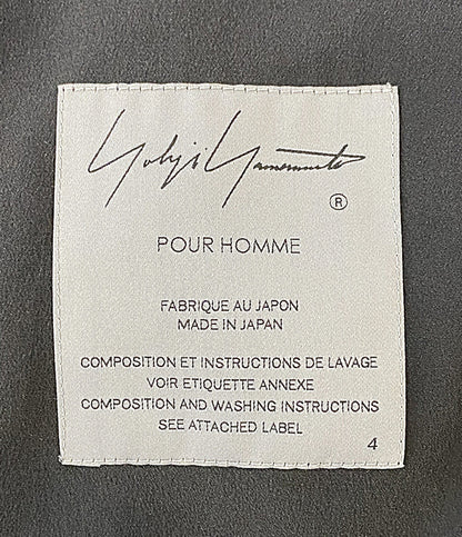 YOHJI YAMAMOTO POUR HOMME ジャケット 12M SILK DECINE TAB LONG JACKET 25SS HP-J36-502 メンズ SIZE 4 ヨウジヤマモトプールオム