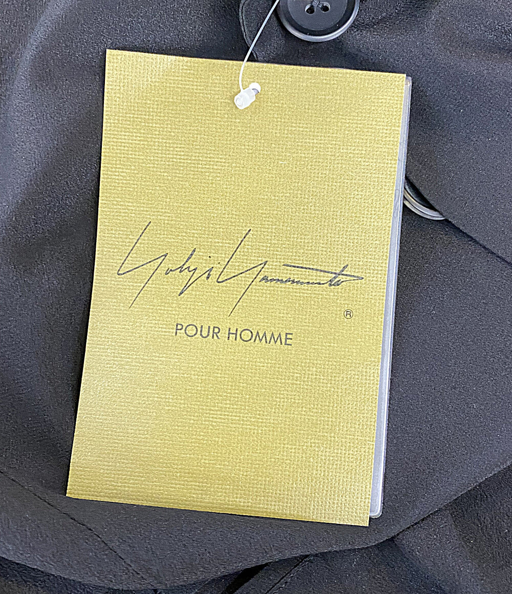 YOHJI YAMAMOTO POUR HOMME ジャケット 12M SILK DECINE TAB LONG JACKET 25SS HP-J36-502 メンズ SIZE 4 ヨウジヤマモトプールオム