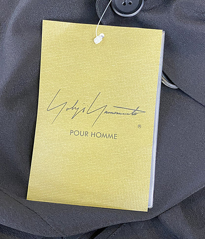 YOHJI YAMAMOTO POUR HOMME ジャケット 12M SILK DECINE TAB LONG JACKET 25SS HP-J36-502 メンズ SIZE 4 ヨウジヤマモトプールオム