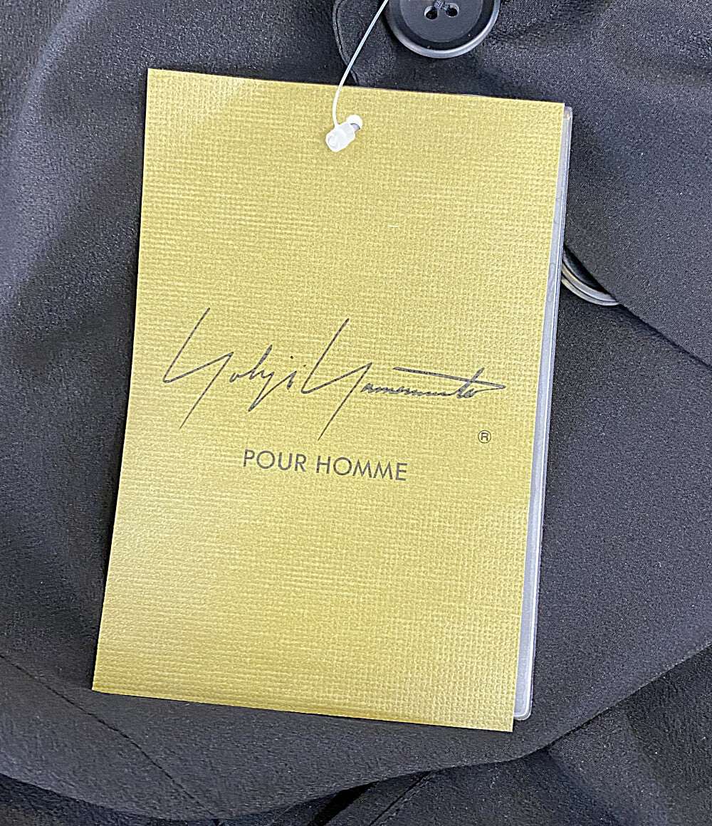 YOHJI YAMAMOTO POUR HOMME ジャケット 12M SILK DECINE TAB LONG JACKET 25SS HP-J36-502 メンズ SIZE 4 ヨウジヤマモトプールオム