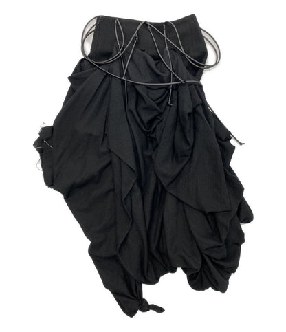 YOHJI YAMAMOTO FEMME スカート FLANNEL BOX D GATHERED SUSPENDER SKIRT 25AW FL-S02-805 レディース SIZE 1 ヨウジヤマモトファム
