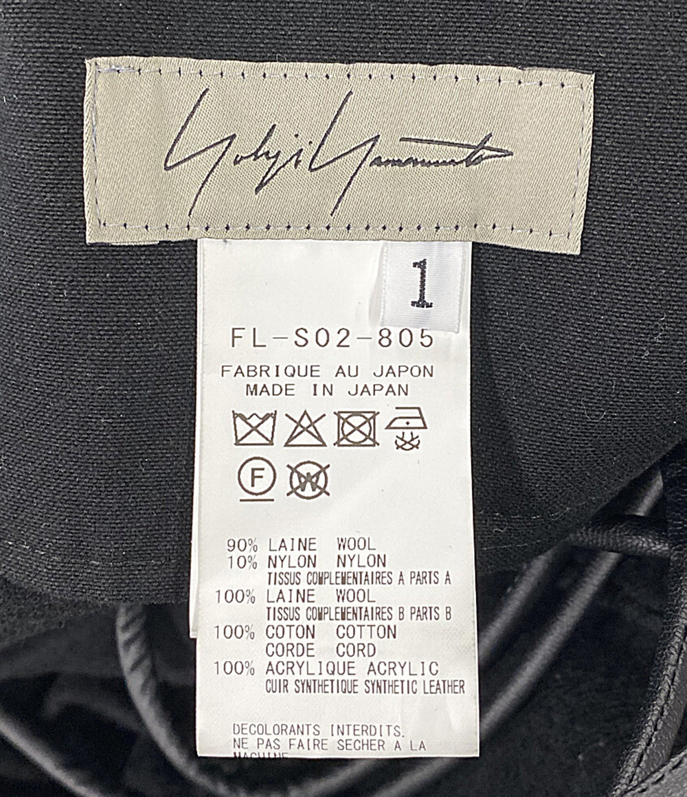 YOHJI YAMAMOTO FEMME スカート FLANNEL BOX D GATHERED SUSPENDER SKIRT 25AW FL-S02-805 レディース SIZE 1 ヨウジヤマモトファム