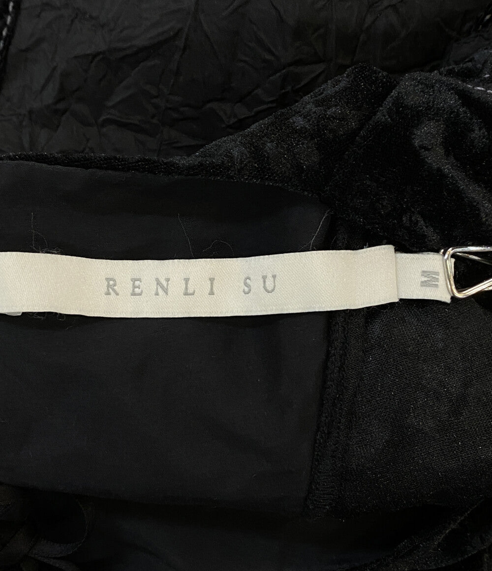 RENLI SU レンリー・スー ベロアフリルワンピース レディース SIZE M