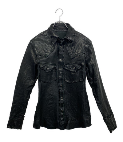 ISAMUKATAYAMA BACKLASH ジャケット LEATHER WORKS” GARMENT-DYED SHIRTS 2145-02 メンズ SIZE L イサムカタヤマバックラッシュ