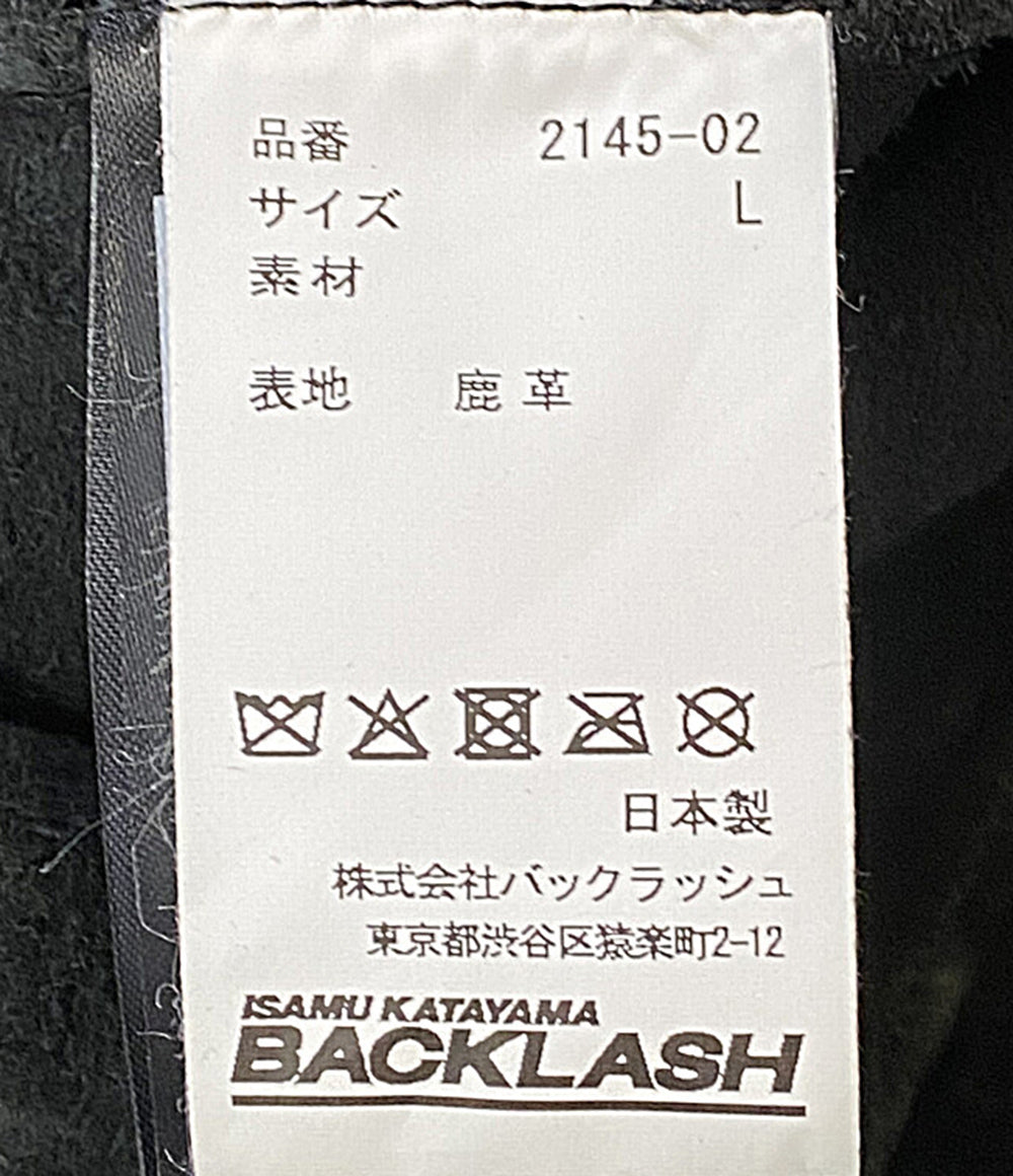 ISAMUKATAYAMA BACKLASH ジャケット LEATHER WORKS” GARMENT-DYED SHIRTS 2145-02 メンズ SIZE L イサムカタヤマバックラッシュ