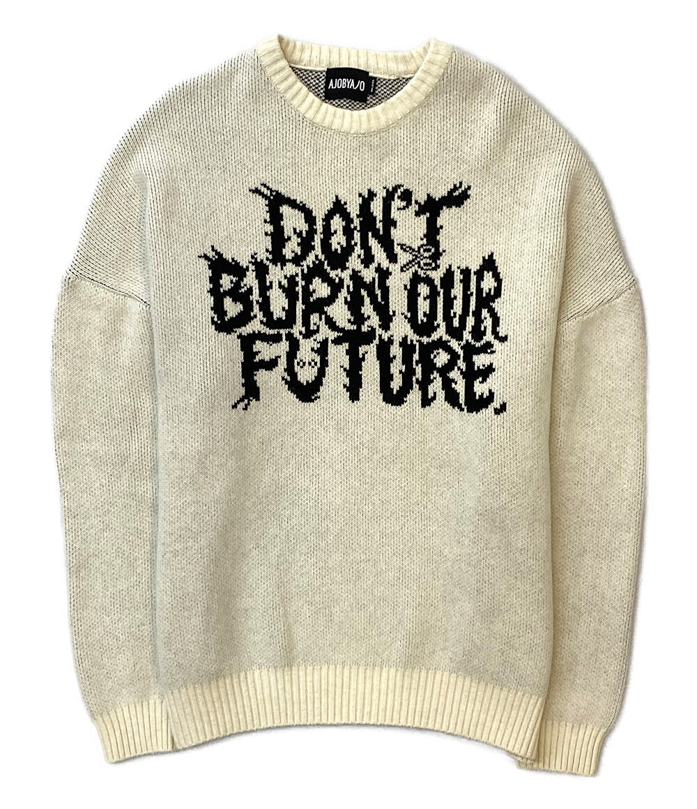 アジョバイアジョ スウェット Oversized Slogan Wool Knit      メンズ SIZE -  AJOBYAJO