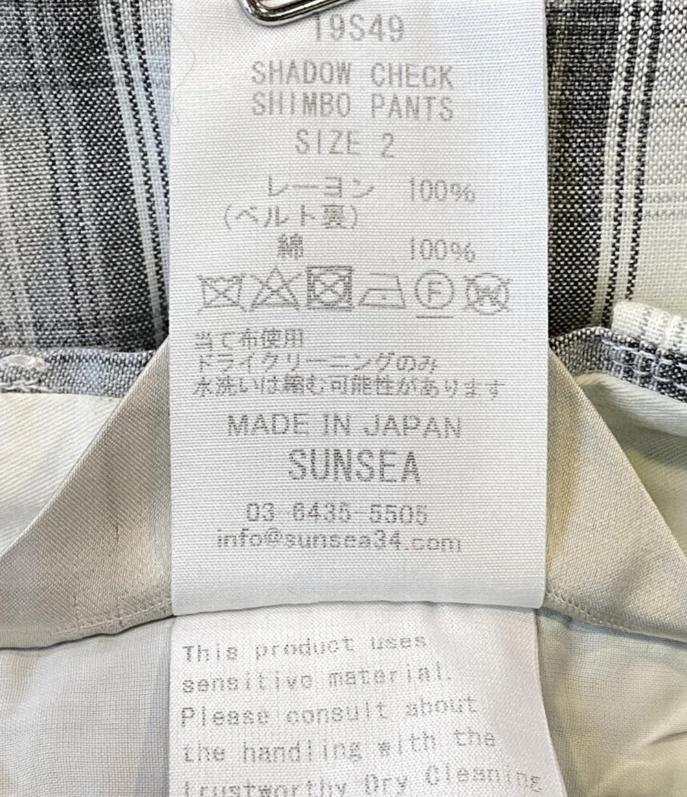 サンシー  パンツ チェック 19ss    19S49 メンズ SIZE 2  SUNSEA