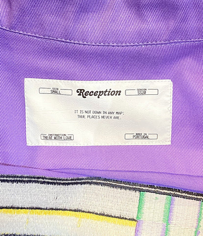 レセプション ブルゾン ジップアップ バック刺繍ジャケット ラベンダー 20SS     メンズ SIZE S  RECEPTION